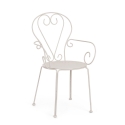 Sedia da giardino esterno impilabile stile shabby chic Bizzotto Etienne 
