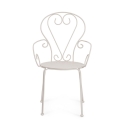 Sedia da giardino esterno impilabile stile shabby chic Bizzotto Etienne 