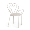 Sedia da giardino esterno impilabile stile shabby chic Bizzotto Etienne 