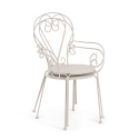 Sedia da giardino esterno impilabile stile shabby chic Bizzotto Etienne 