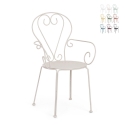 Sedia da giardino esterno impilabile stile shabby chic Bizzotto Etienne Promozione