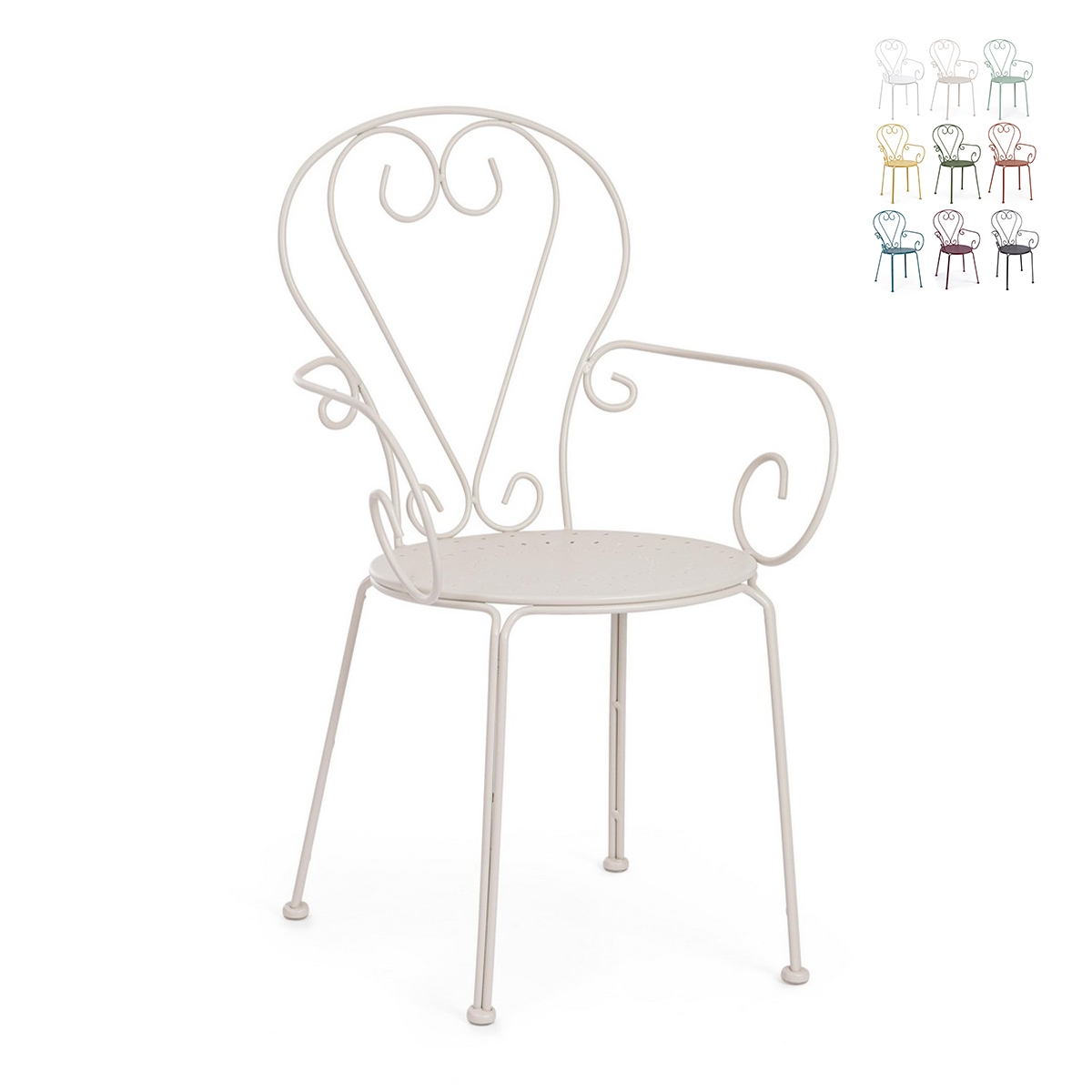 Sedia da giardino esterno impilabile stile shabby chic Bizzotto Etienne Promozione Sedia da giardino esterno impilabile stile shabby chic Bizzotto Etienne Promozione