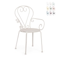 Sedia da giardino esterno impilabile stile shabby chic Bizzotto Etienne Promozione
