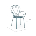 Sedia da giardino esterno impilabile stile shabby chic Bizzotto Etienne 