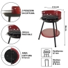 Barbecue a carbonella rotondo in acciaio con griglia regolabile Brava Caratteristiche