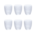 Set 6 bicchieri acqua in vetro decorato 325ml Roma Promozione