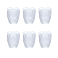 Set 6 bicchieri acqua in vetro decorato 325ml Roma Promozione