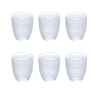 Set 6 bicchieri acqua in vetro decorato 325ml Roma Promozione