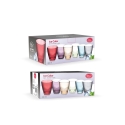 Set 6 bicchieri acqua 330 ml in vetro multicolore Color Scelta