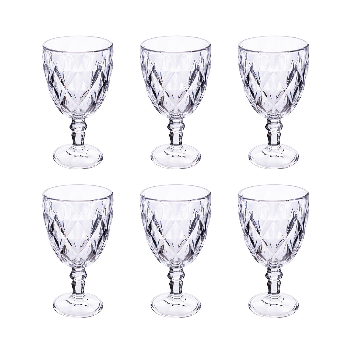 Set 6 calici 340 ml in vetro trasparente Elizabeth Promozione Set 6 calici 340 ml in vetro trasparente Elizabeth Promozione