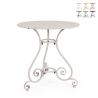 Tavolo da esterno rotondo 70cm a 3 gambe shabby chic Etienne Promozione