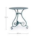 Tavolo da esterno rotondo 70cm a 3 gambe shabby chic Etienne 