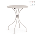 Tavolo da giardino rotondo 60cm vintage shabby chic Bizzotto Lizette Promozione
