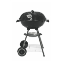 Barbecue a carbonella BBQ rotondo in acciaio con coperchio e ruote Torka Offerta