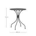 Tavolo da giardino rotondo 60cm vintage shabby chic Bizzotto Lizette 