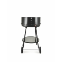 Pipra barbecue a carbonella rotondo con griglia Ø 48cm regolabile e ruote Sconti