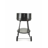 Pipra barbecue a carbonella rotondo con griglia Ø 48cm regolabile e ruote Sconti