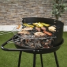 Pipra barbecue a carbonella rotondo con griglia Ø 48cm regolabile e ruote Offerta