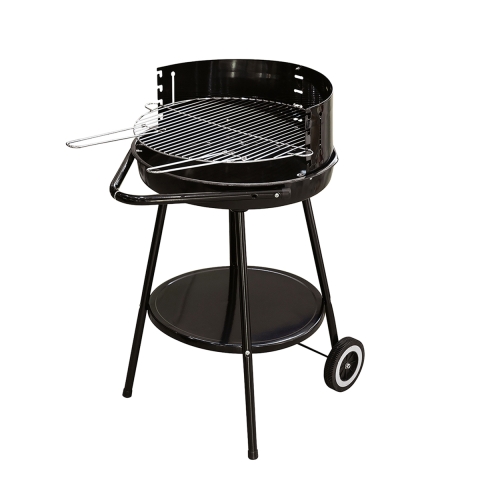 Pipra barbecue a carbonella rotondo con griglia Ø 48cm regolabile e ruote Promozione