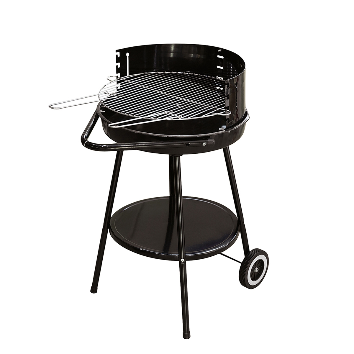 Pipra barbecue a carbonella rotondo con griglia Ø 48cm regolabile e ruote Promozione Pipra barbecue a carbonella rotondo con griglia Ø 48cm regolabile e ruote Promozione
