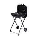 Barbecue a carbonella bbq con ruote e coperchio 49x83x47cm Toska Promozione