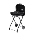 Barbecue a carbonella bbq con ruote e coperchio 49x83x47cm Toska Promozione
