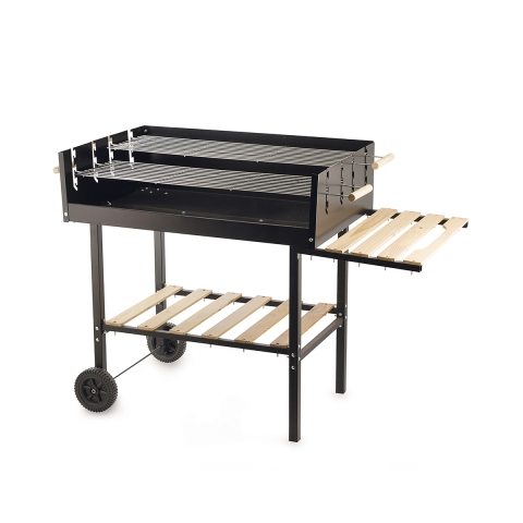Barbecue a carbonella con griglie altezza regolabile e ruote Braska Promozione