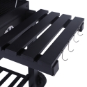 Barbecue a carbonella con coperchio griglia regolabile e ruote Grilla Stock