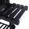 Barbecue a carbonella con coperchio griglia regolabile e ruote Grilla Stock