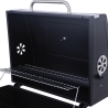 Barbecue a carbonella con coperchio griglia regolabile e ruote Grilla Modello
