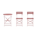 Set tavolo da esterno rotondo 2 sedie da giardino pieghevoli Bistrot Prezzo