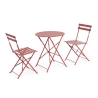 Set tavolo da esterno rotondo 2 sedie da giardino pieghevoli Bistrot Misure