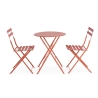 Set tavolo da esterno rotondo 2 sedie da giardino pieghevoli Bistrot Vendita