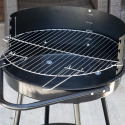Pipra barbecue a carbonella rotondo con griglia Ø 48cm regolabile e ruote Stock