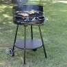 Pipra barbecue a carbonella rotondo con griglia Ø 48cm regolabile e ruote Vendita
