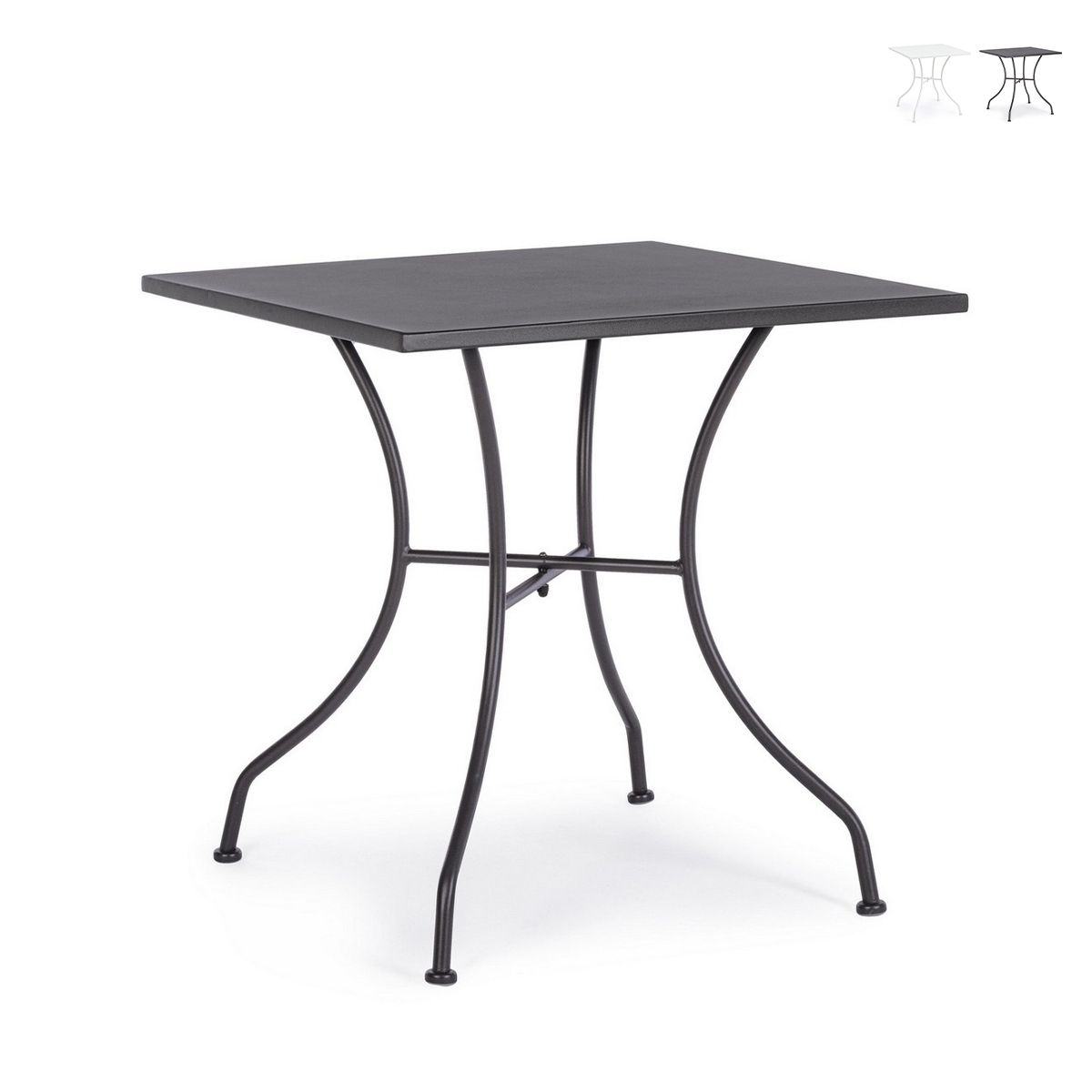 Tavolo da esterno quadrato in acciaio 70x70x71cm Bizzotto Kelsie Saldi