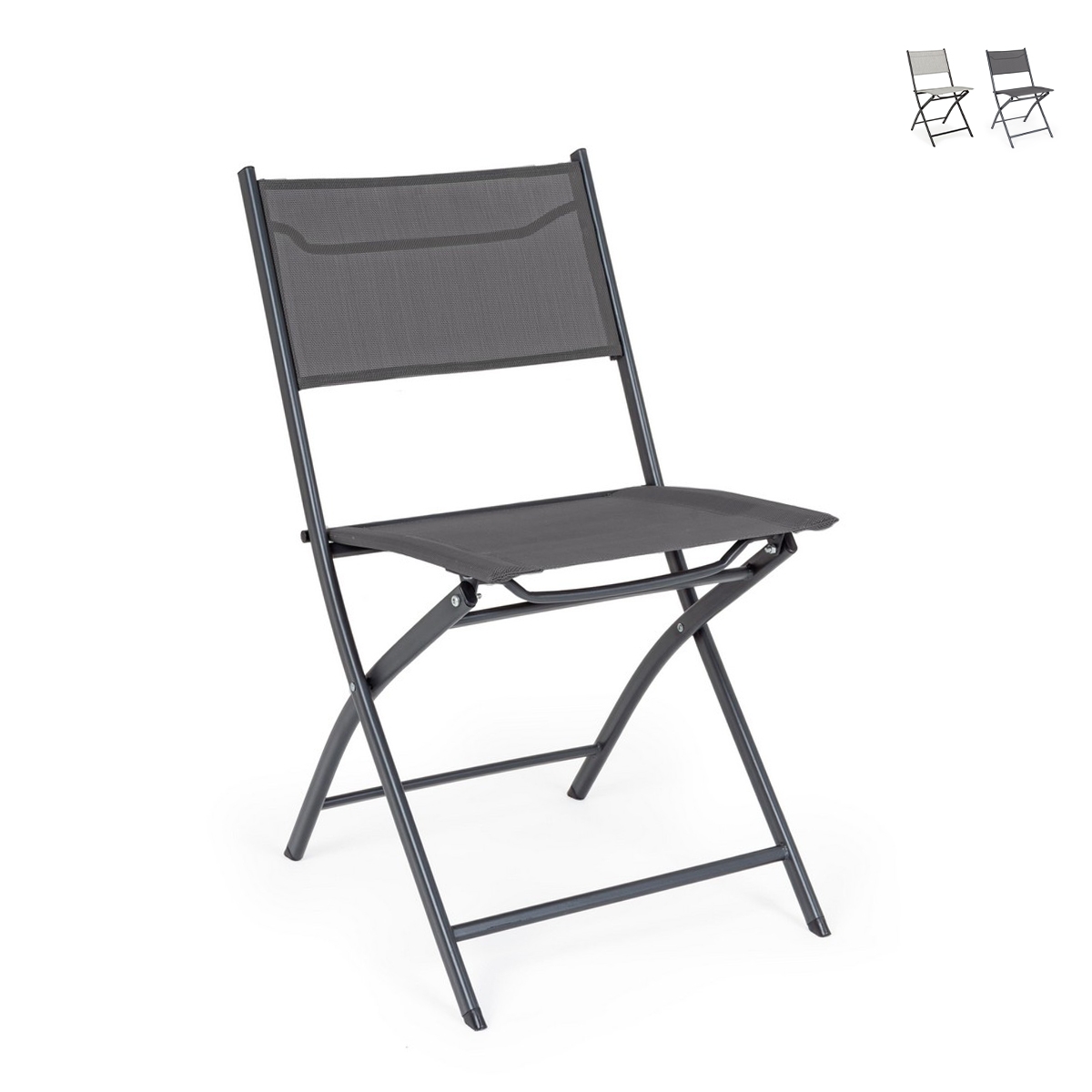 Set 4 sedie pieghevoli da esterno giardino in textilene Bizzotto Martinez Promozione