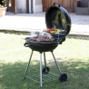 Barbecue a carbonella bbq rotondo Ø57x90cm con ruote e coperchio Seara Vendita