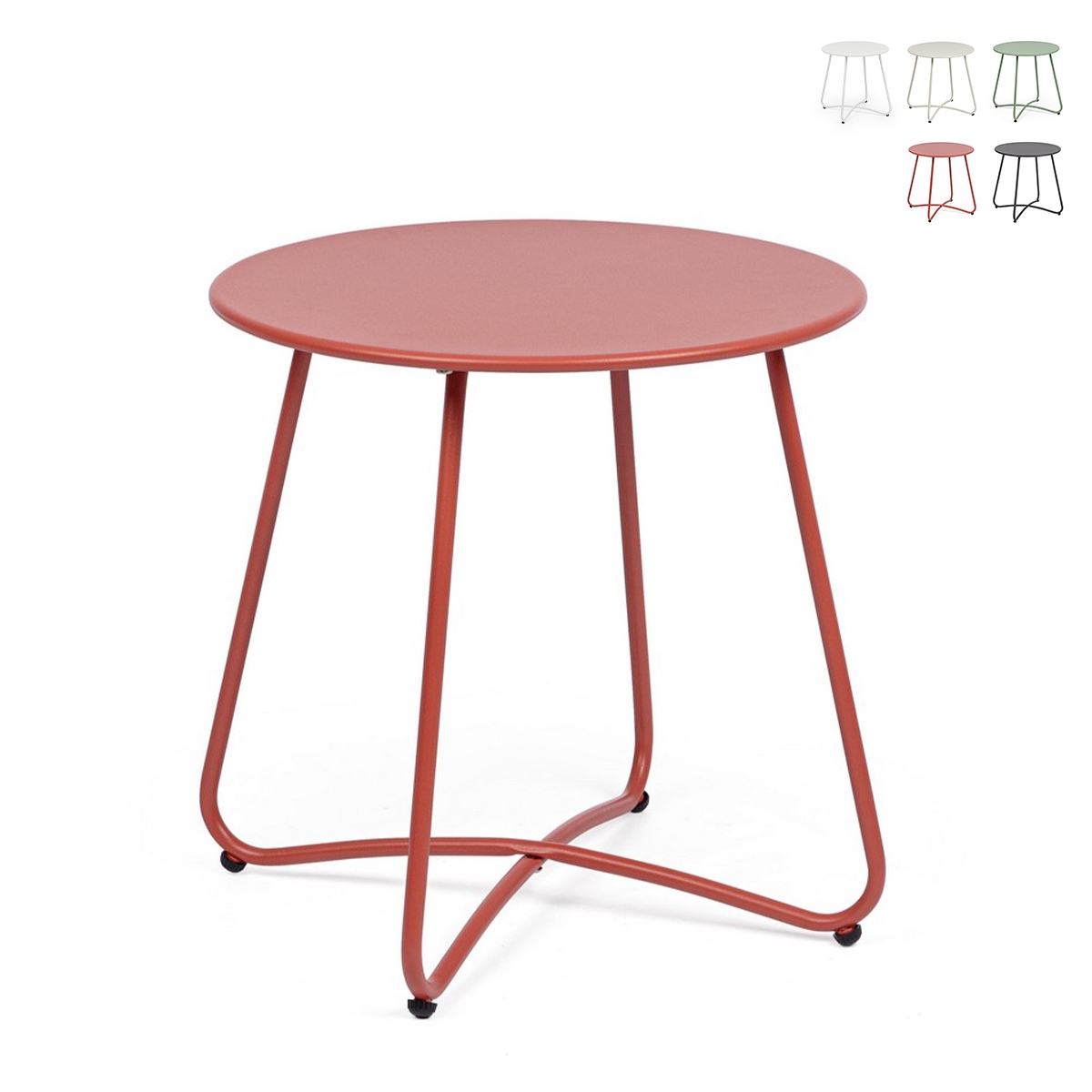 Tavolino rotondo da esterno 45cm design moderno Bizzotto Austin Sconti