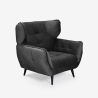 Poltrona relax salotto design moderno in velluto capitonné Lunna Offerta