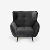 Poltrona relax salotto design moderno in velluto capitonné Lunna Vendita