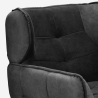 Poltrona relax salotto design moderno in velluto capitonné Lunna Saldi