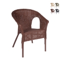 Sedia poltrona da esterno giardino in rattan intrecciato Bizzotto Alliss Promozione