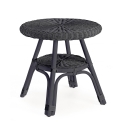 Tavolino da esterno rotondo 52cm in rattan intrecciato Bizzotto Alliss Promozione