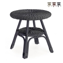 Tavolino da esterno rotondo 52cm in rattan intrecciato Bizzotto Alliss Vendita