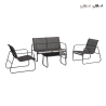 Salotto da giardino moderno divano 2 poltrone tavolino Bizzotto Gonzalo Offerta