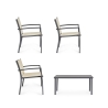 Salotto da giardino 2 sedie divano tavolino beige Bizzotto Florida Offerta