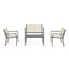 Salotto da giardino 2 sedie divano tavolino beige Bizzotto Florida Vendita