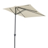 Ombrellone da esterno terrazzo balcone 250x125x227cm Half Cuba Promozione