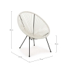 Poltrona da esterno in corda design a spaghetti Bizzotto Parker 